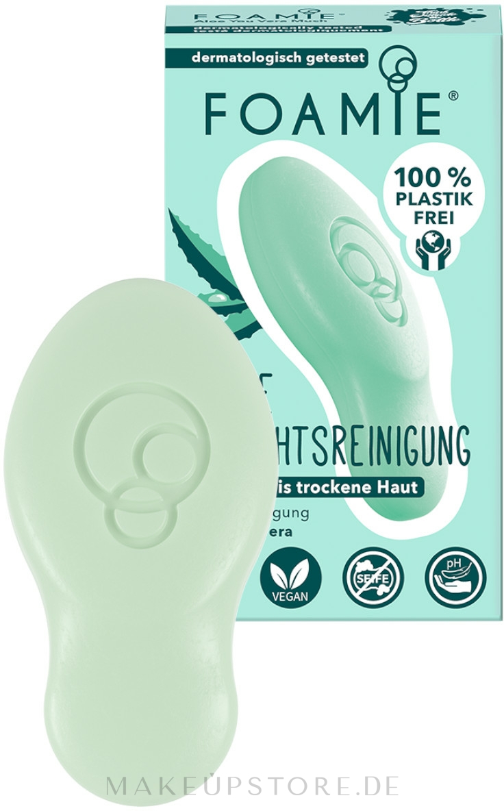 Gesichtsreinigungsseife mit Aloe Vera für normale bis trockene Haut - Foamie Aloe Vera Face Bar For Normal To Dry Skin